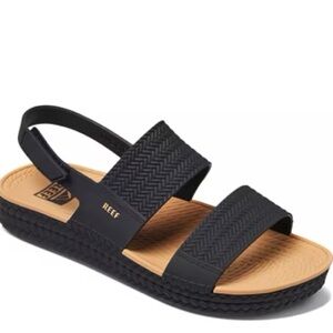 Reef Women’s Water Vista Sandal, Black and Tan, Size: 10
